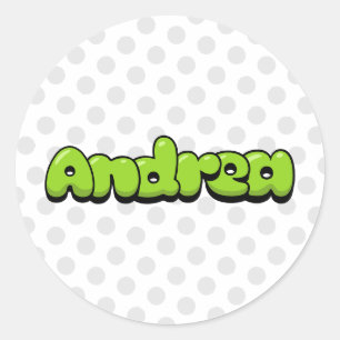 Andrea Runder Aufkleber