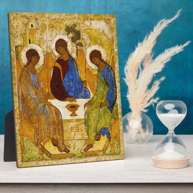 Andrei Rublev , "Heilige Dreifaltigkeit" Fotoplatte (Seite)