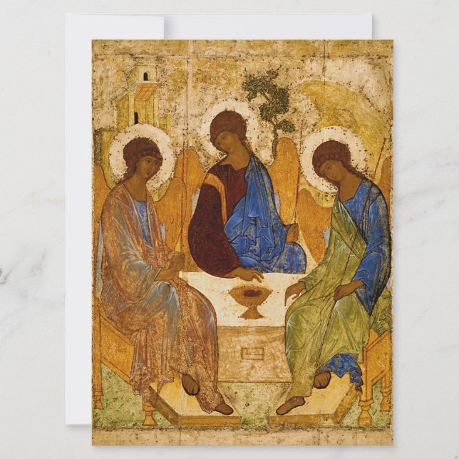 Andrei Rublev Heilige Dreifaltigkeit Icon-Orthodox Karte (Vorderseite)