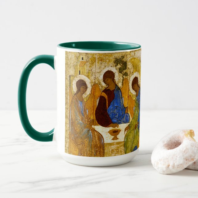 Andrei Rublev , “ Holy Trinity ” Tasse (Mit Donut)