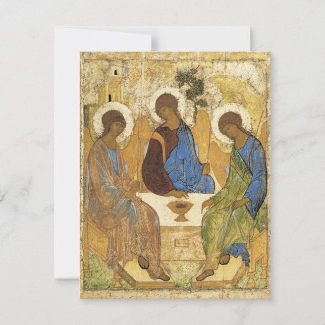 Andrei Rublev Iconic Trinity Angels Abraham Bible Karte (Vorderseite)