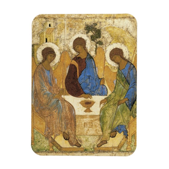 Andrei Rublev Iconic Trinity Angels Abraham Bible Magnet (Vertikal)