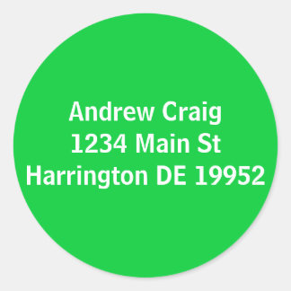 Andrew Craig1234 Main StHarrington DE 19952 Runder Aufkleber