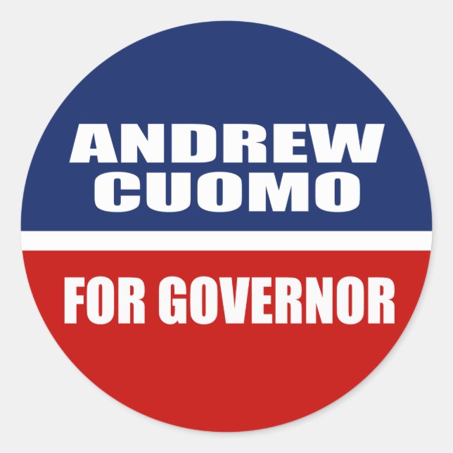 ANDREW CUOMO FÜR GOUVERNEUR RUNDER AUFKLEBER (Vorderseite)