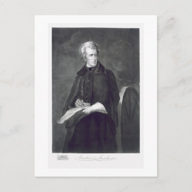 Andrew Jackson, 7. Präsident der Vereinigten Staat Postkarte (Vorderseite)