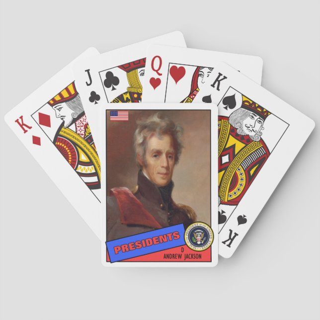 Andrew Jackson Baseball Card Spielkarten (Rückseite)