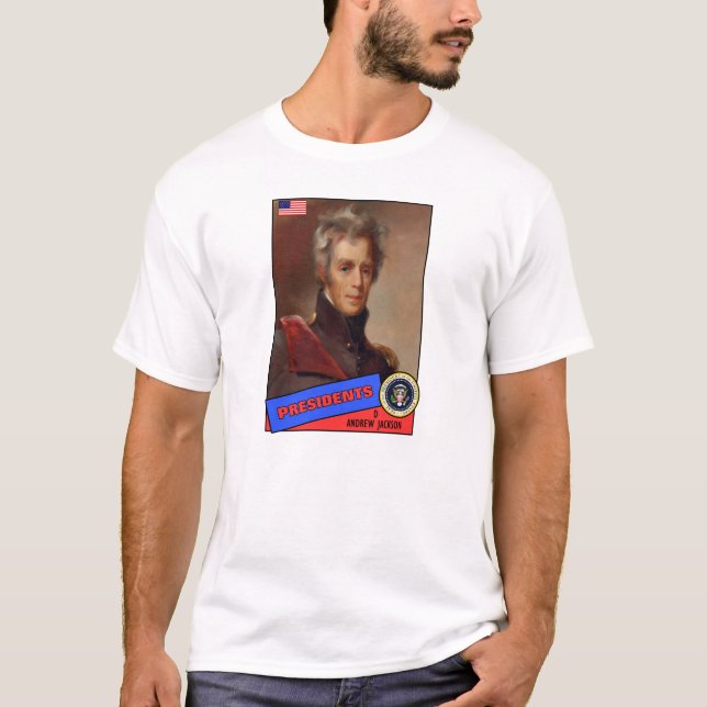 Andrew Jackson Baseball Card T-Shirt (Vorderseite)