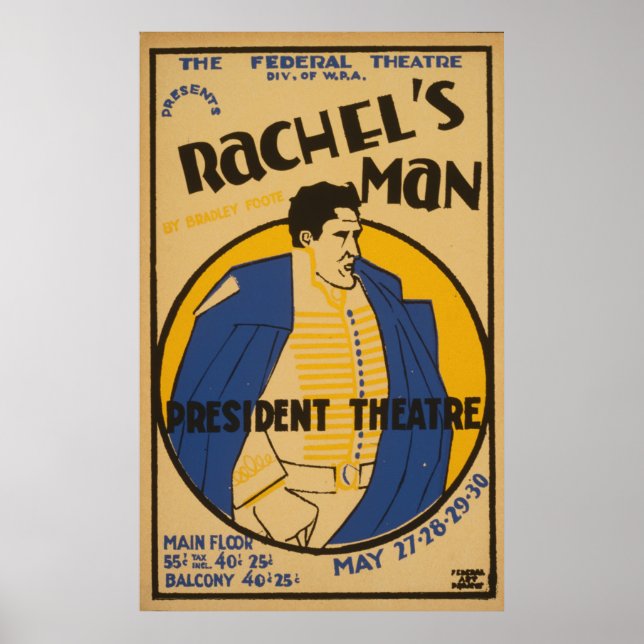Andrew Jackson Drama 1937 WPA Vintage Poster (Vorne)