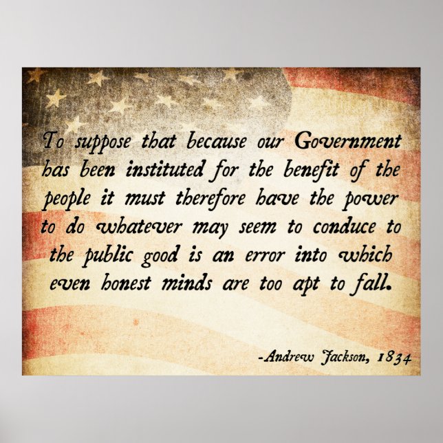 Andrew Jackson Quote Poster (Vorne)