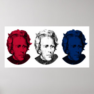 Andrew Jackson Red, White und Blue Poster