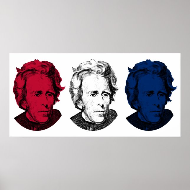 Andrew Jackson Red, White und Blue Poster (Vorne)