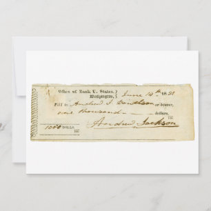 Andrew Jackson Unterzeichnete Karo vom 14. Juni 18