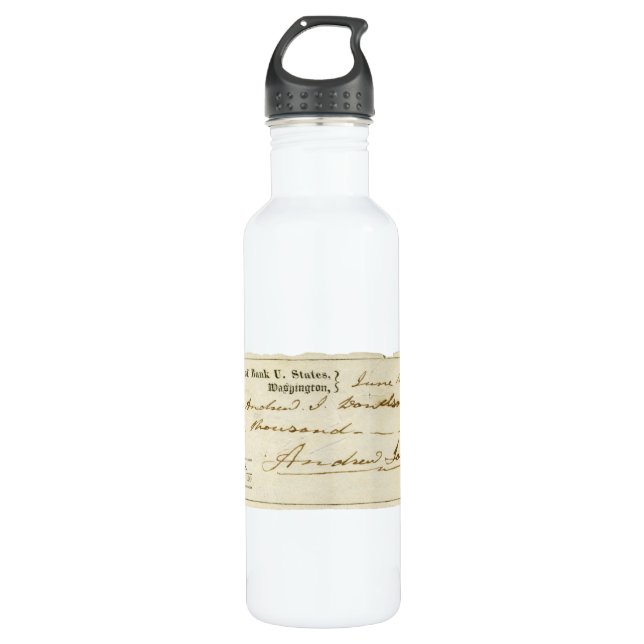 Andrew Jackson Unterzeichnete Karo vom 14. Juni 18 Trinkflasche (Vorderseite)