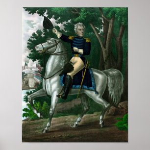 Andrew Jackson zu Pferd Poster