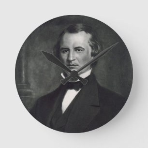 Andrew Johnson (1808-75), 17. Präsident der UNO Runde Wanduhr