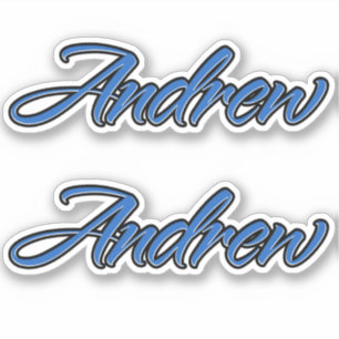 Andrew Name blue Aufkleber Sticker Stickerset