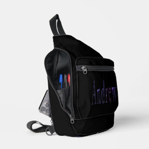 Andrew Name in Nebelblau, Crossbody Bag