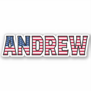 Andrew Nom Prénom USA Autocollant Set d'autocollan
