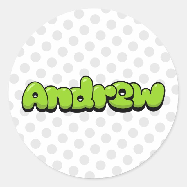 Andrew Runder Aufkleber (Vorderseite)