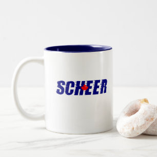 Andrew Scheer Speedy Bold Blue Maple Leaf Color Zweifarbige Tasse