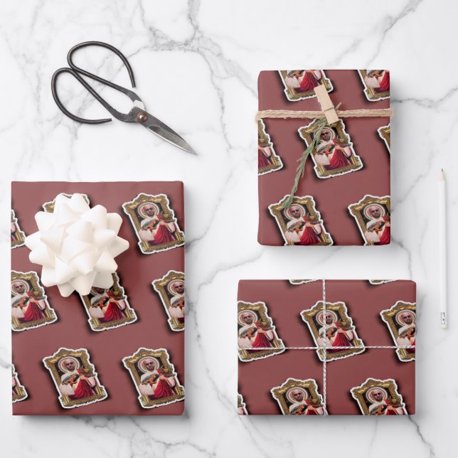 Andrew Tate Jesus Meme Wrapping Paper Set 3 Geschenkpapier Set (Vorderseite)