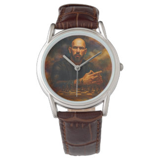 Andrew Tate Klassische braune Ledertaschenuhr Armbanduhr