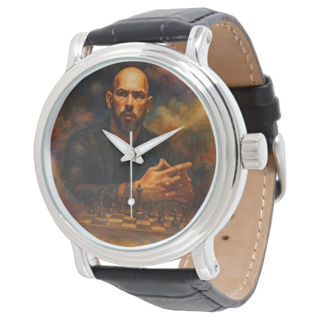 Andrew Tate Leather Watch Armbanduhr (Schrägansicht)
