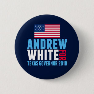 Andrew-Weiß für Texas-Gouverneur-Wahl 2018 Button