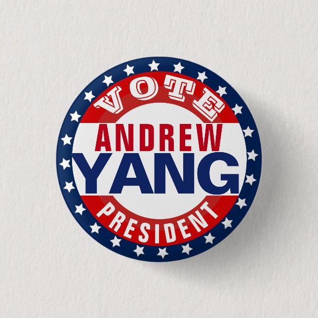 Andrew Yang für Präsident Button (Vorderseite)
