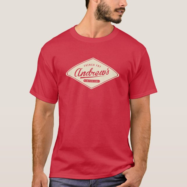 Andrews Pommes-Friteshandelszentrum T-Shirt (Vorderseite)