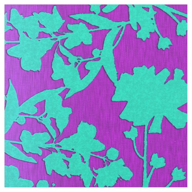 Andreya lila und Aqua Stoff (Nahaufnahme)