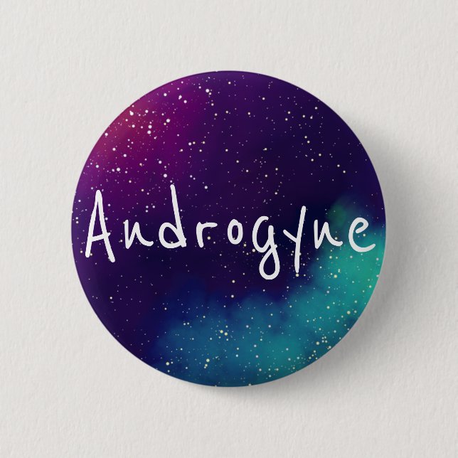 Androgyne Customizable Galaxy Identity Button (Vorderseite)