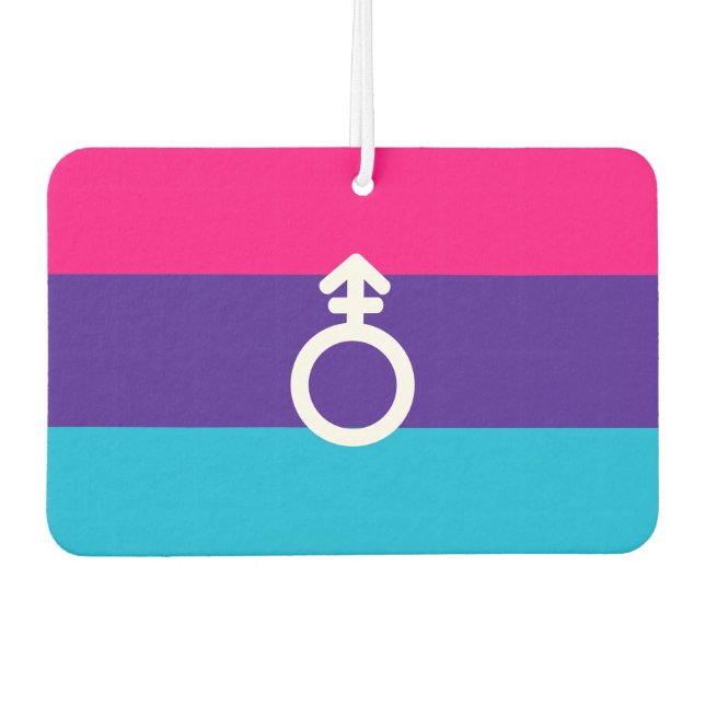 Androgyne Pride Autolufterfrischer (Vorderseite)