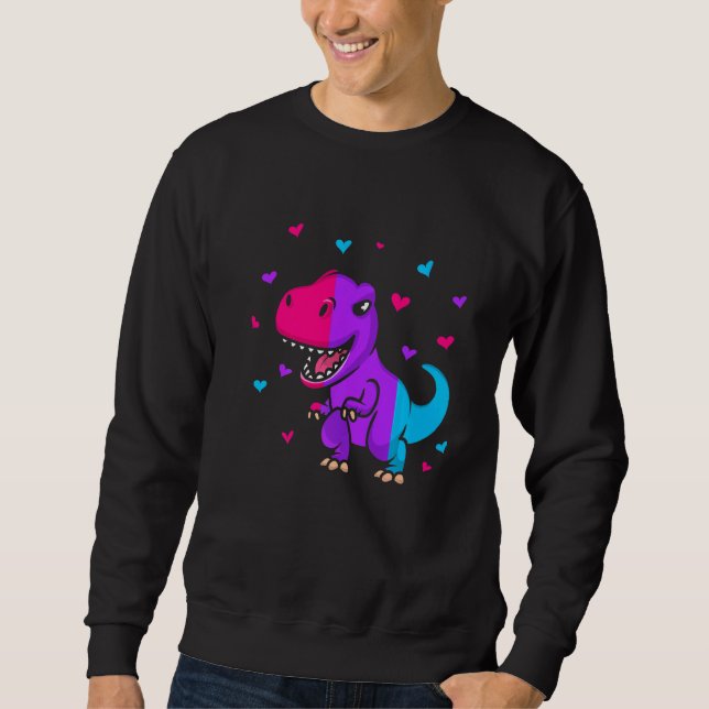 Androgyne Pride Flag Dinosaur Androgyne Flag Sweatshirt (Vorderseite)