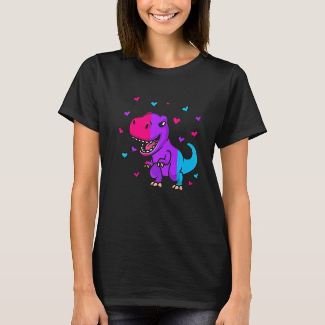 Androgyne Pride Flag Dinosaur Androgyne Flag T-Shirt (Vorderseite)