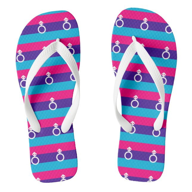 Androgyne-Pride Flip Flops (Fußbett)