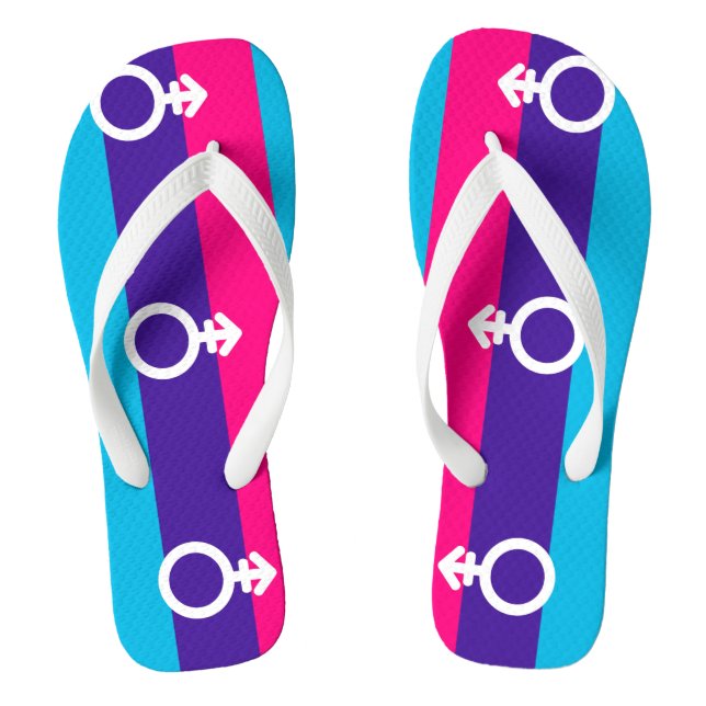 Androgyne-Pride Flip Flops (Fußbett)