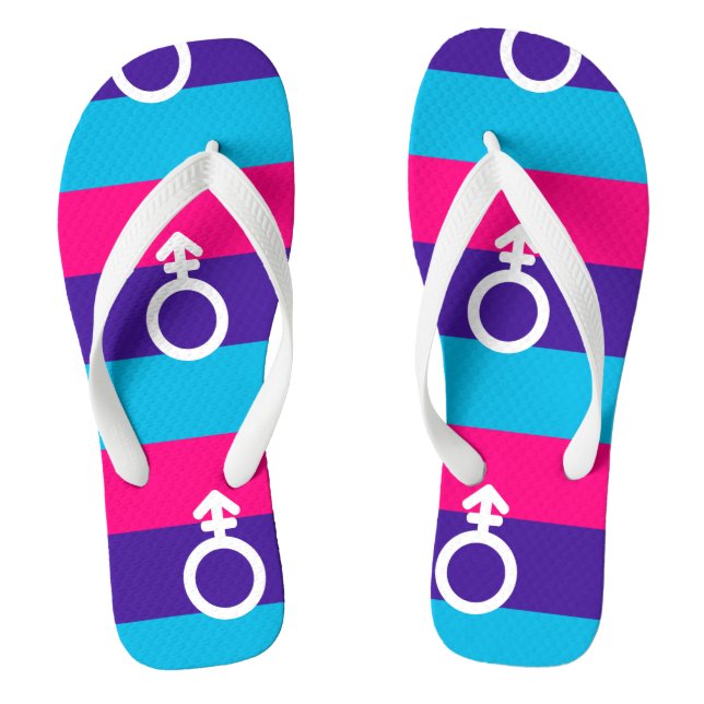 Androgyne-Pride Flip Flops (Fußbett)