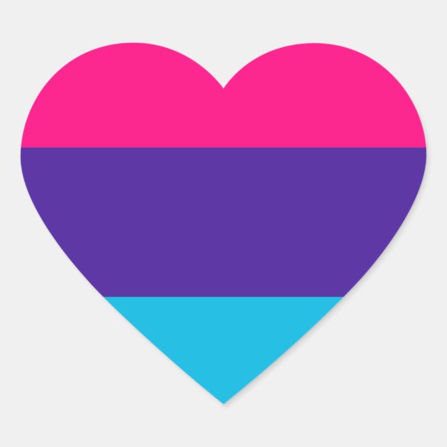 Androgyne-Pride Herz-Aufkleber (Vorderseite)