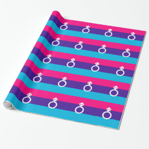 ANDROGYNE PRIDE SYMBOL GESCHENKPAPIER