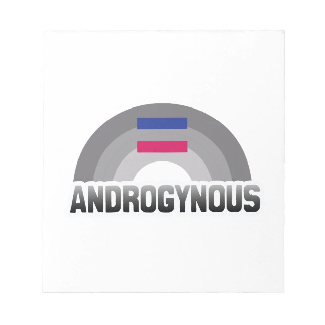 ANDROGYNER REGENBOGEN NOTIZBLOCK (Vorderseite)