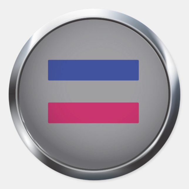 androgynisch runder aufkleber (Vorderseite)
