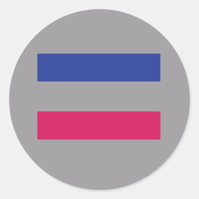 androgynisch runder aufkleber (Vorderseite)
