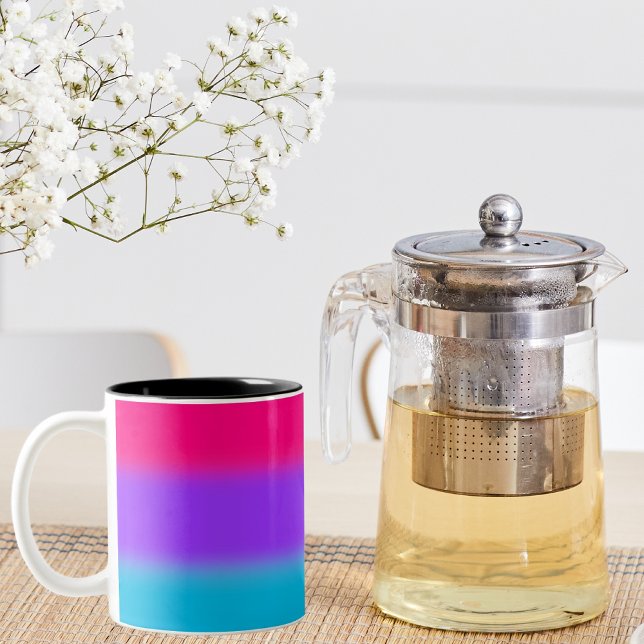 Androgynous Pride Gradient - Geschenk für Androgyn Zweifarbige Tasse (Von Creator hochgeladen)
