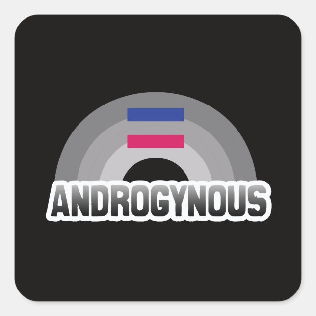Androgynous Pride Quadratischer Aufkleber (Vorderseite)