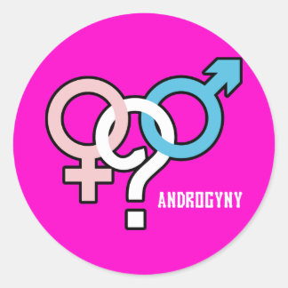 Androgyny Runder Aufkleber