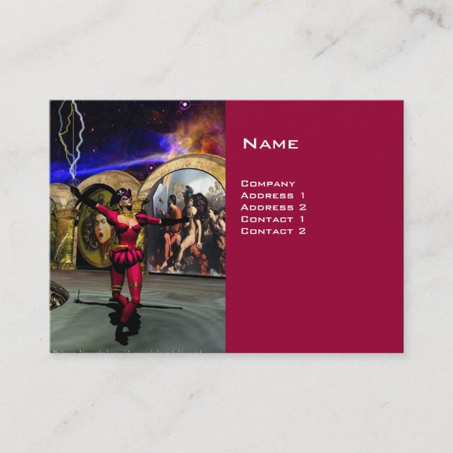 ANDROID BALLET , Antike Rote Science Fiction Visitenkarte (Vorderseite)