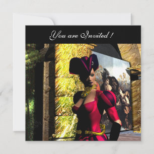 ANDROID BALLET- XENIA IM ORBITER, schwarz rot Einladung