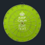 Android Green Keep Calm Have Your Text Dartscheibe<br><div class="desc">Your Keep Calm saying on a fine custom android green accent color style decor. A personalized Keep Calm style saying on a one of a kind gift. Humorous or whimsical try on your creative words on two editable lines of text. Remember to use CAPITAL letters for best results. Use the...</div>