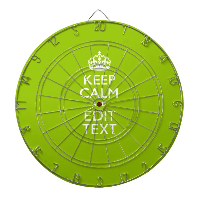 Android Green Keep Calm Have Your Text Dartscheibe (vorne)